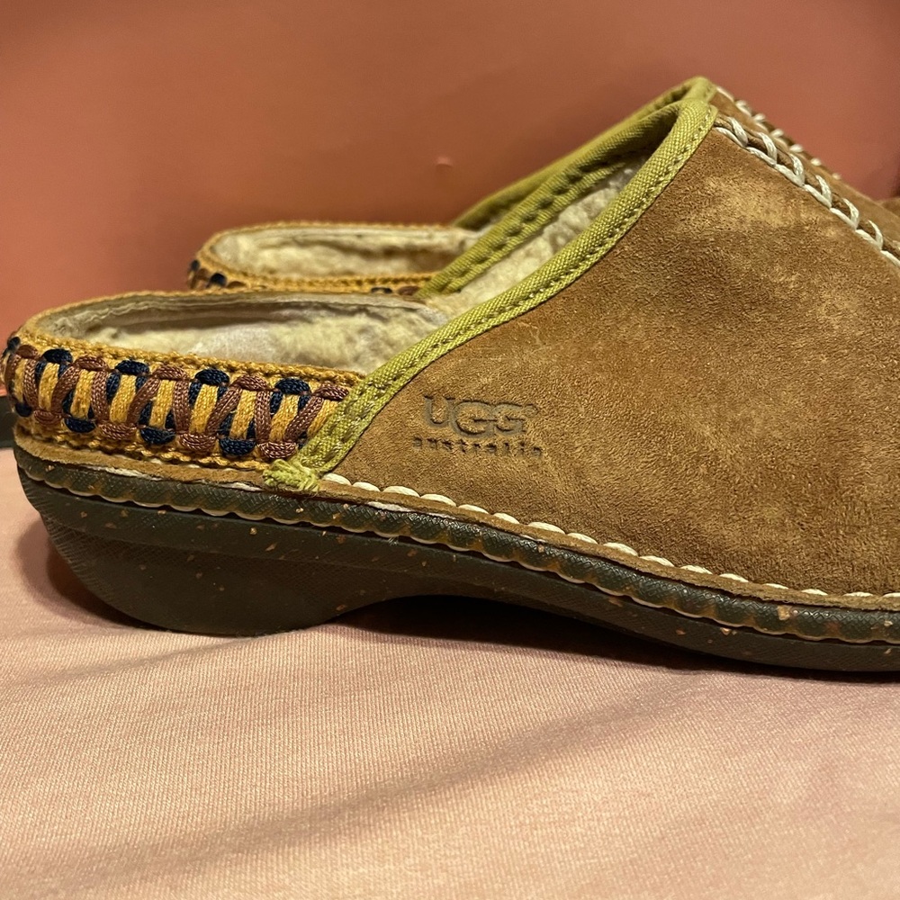 Tan Suede Ugg Slide In Clogs - image 3